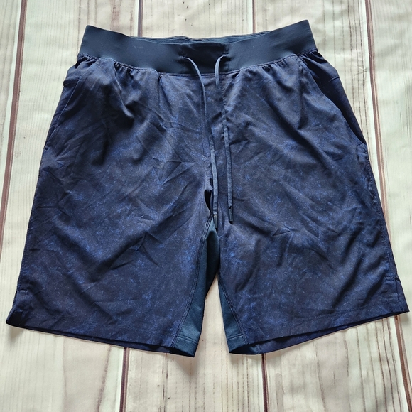Lululemon Pace Breaker T.H.E Short 9” Linerless Heathered Navy Black Mens Size L - Picture 2 of 7
